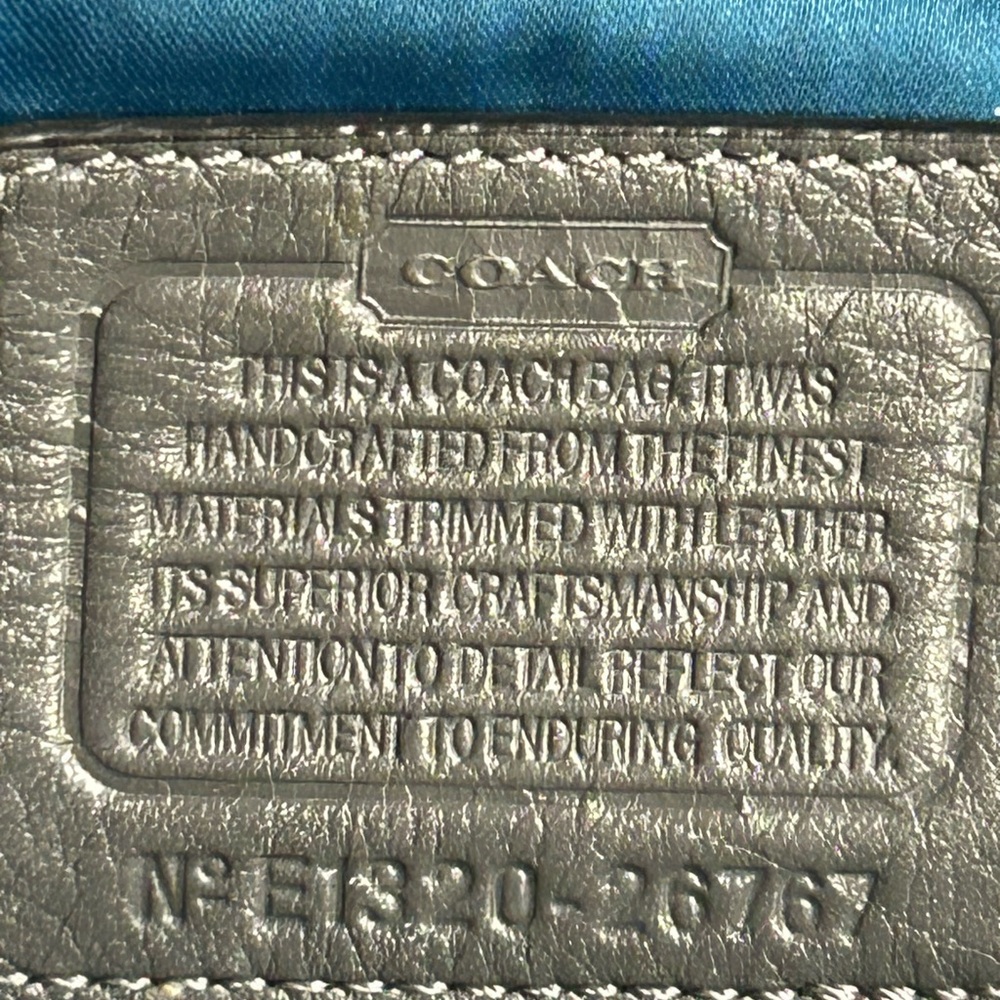 Coach Black and Gray Patterned Tote - Picture 12 of 14